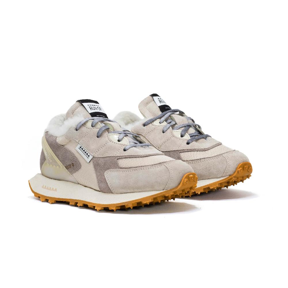 RUN OF Finch SH sneakers in pelle scamosciata shearling e nylon web ufficiale Vendita calda
