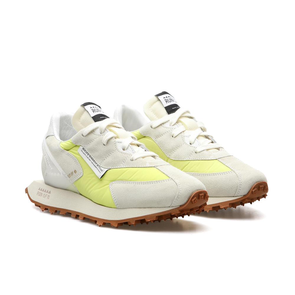 RUN OF Lime/B sneakers in pelle scamosciata e nylon color lime Promozione