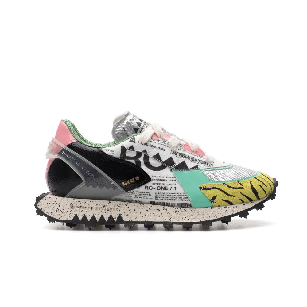 RUN OF Ro1 Roma sneakers in pelle nylon pelle scamosciata e rete Negozi Online