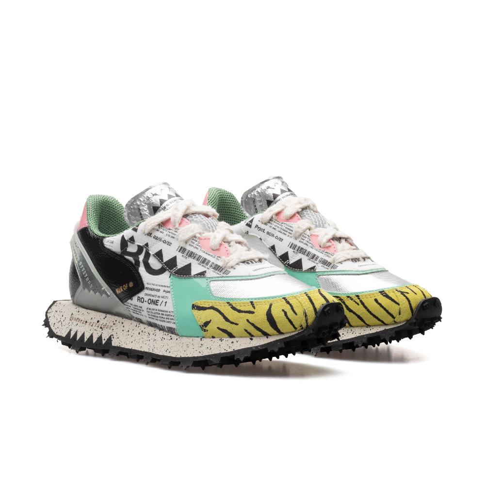 RUN OF Ro1 Roma sneakers in pelle nylon pelle scamosciata e rete Negozi Online