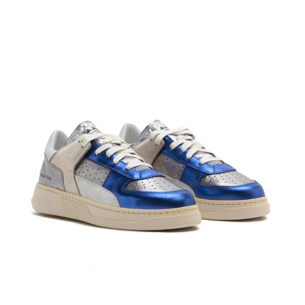 RUN OF Key sneakers in pelle colorata metallizzata e pelle scamosciata Convenienza