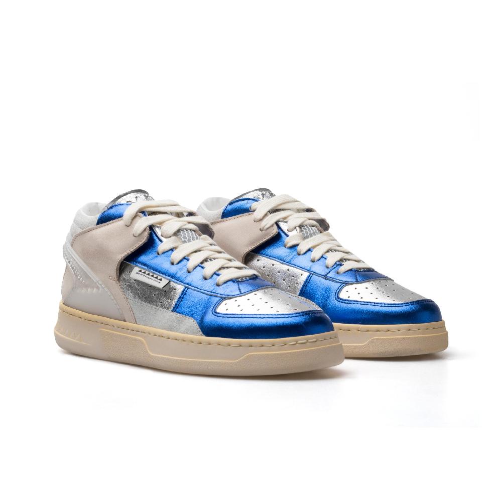 RUN OF Key Mid sneakers mid in pelle di colori metallizzati Sconto