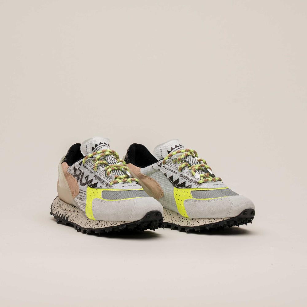 RUN OF Ro1 Raji sneakers in pelle nylon pelle scamosciata e rete Vendita Economica