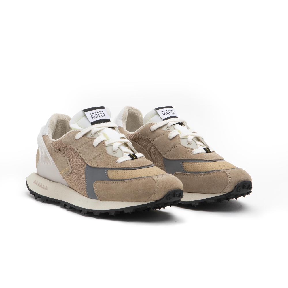 RUN OF sneakers Bezow in pelle e rete con talloncino in pelle Pezzi Unici