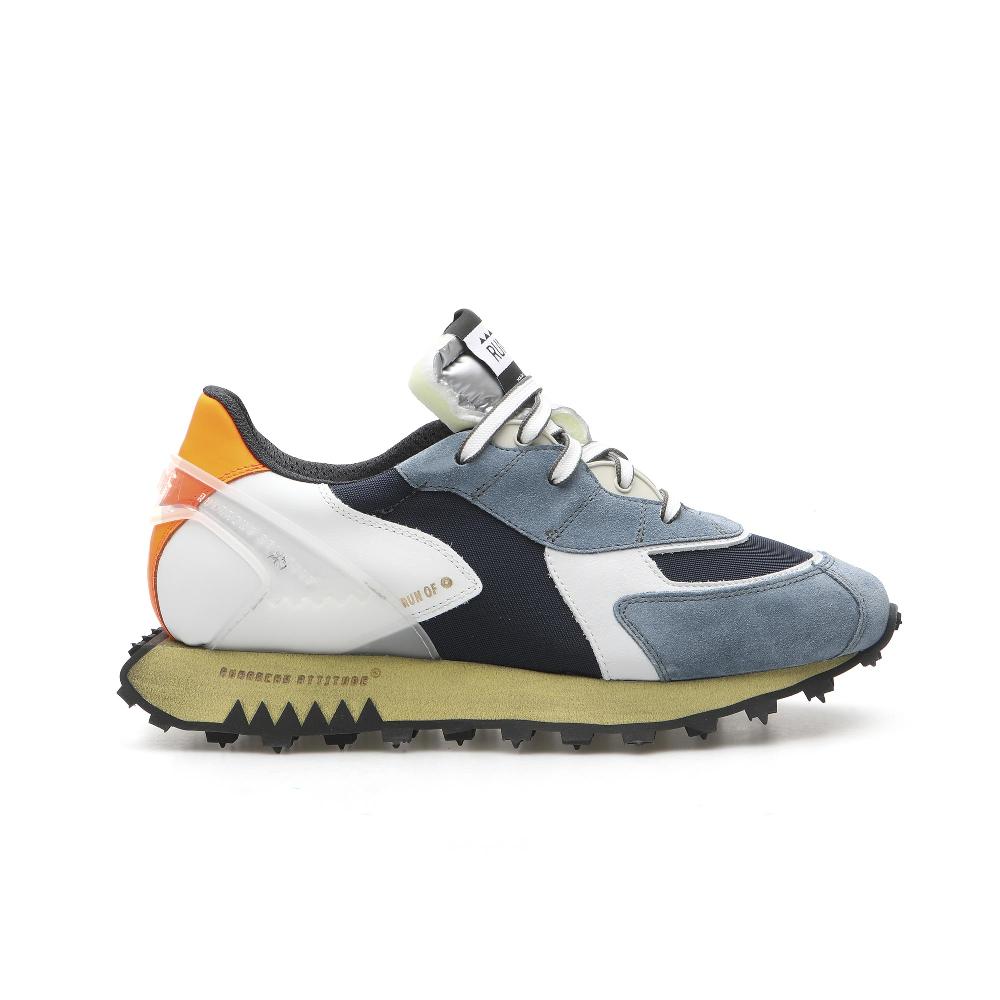 RUN OF Dusk sneakers in pelle e nylon con suola gialla Negozi Online