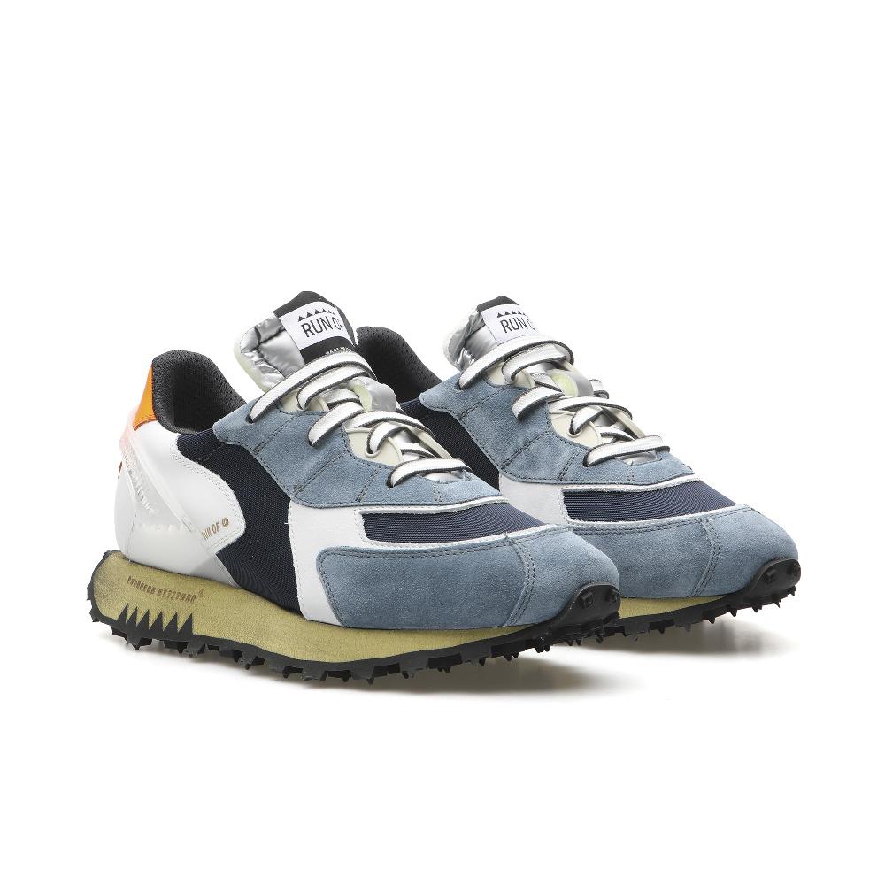 RUN OF Dusk sneakers in pelle e nylon con suola gialla Negozi Online
