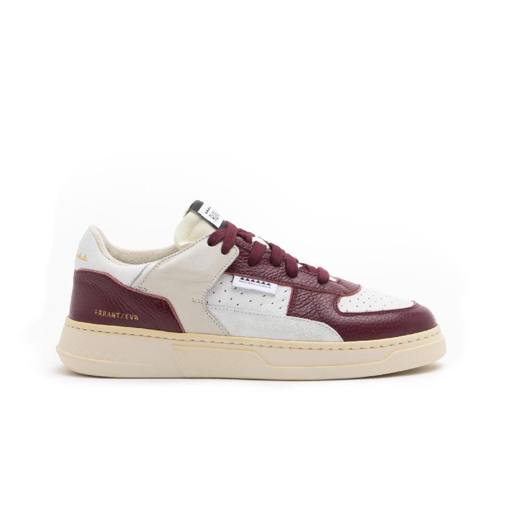 RUN OF Detroit/Three sneakers in pelle bordeaux e bianca | % Prezzo Ridotto