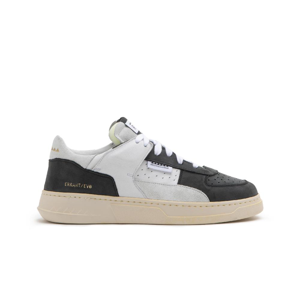 RUN OF Buio sneakers | in pelle bianca e nera con talloncino bianco % Sottocosto