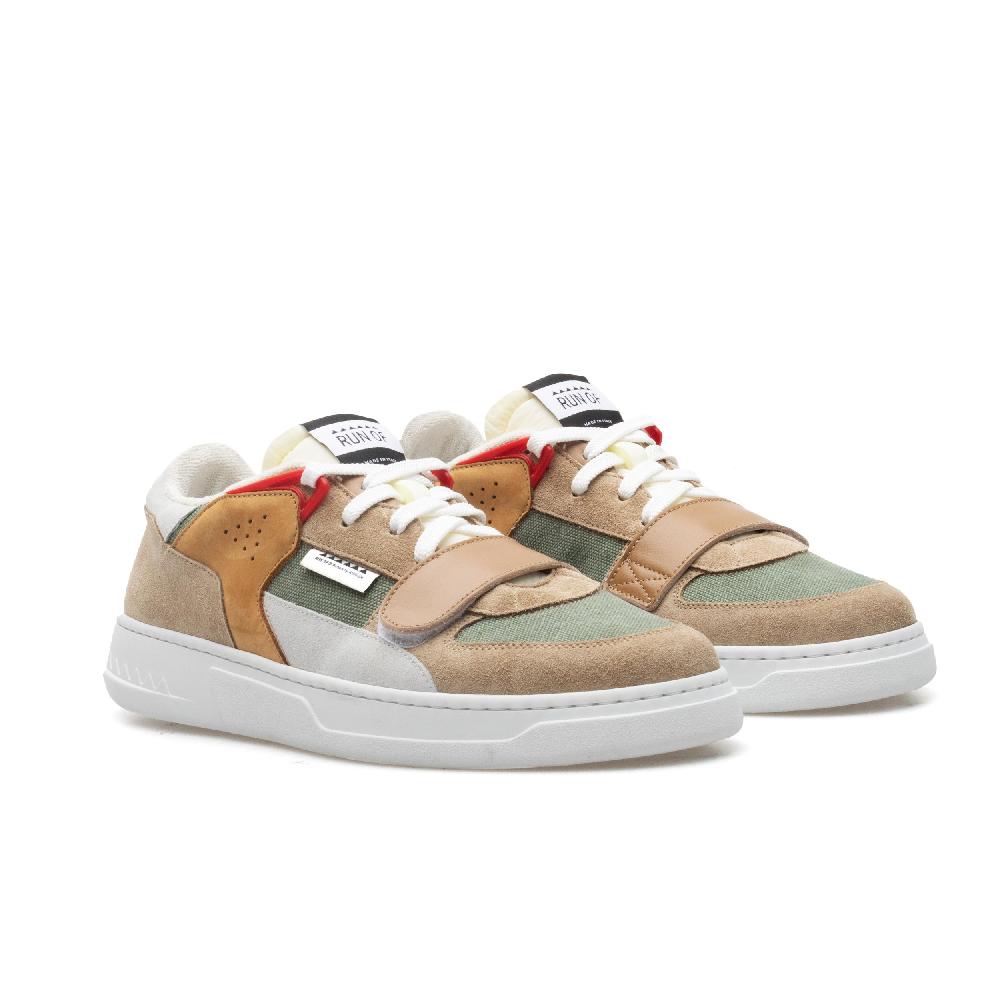 RUN OF Foam RS sneakers in pelle pelle scamosciata e tela di cotone % In Vendita
