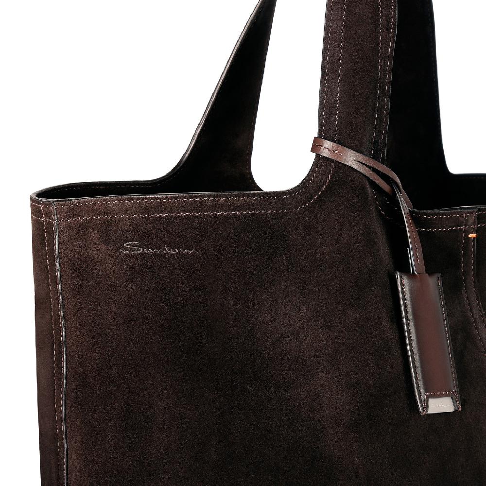 ﻿Santoni Borsa in suede testa di moro Hotsell