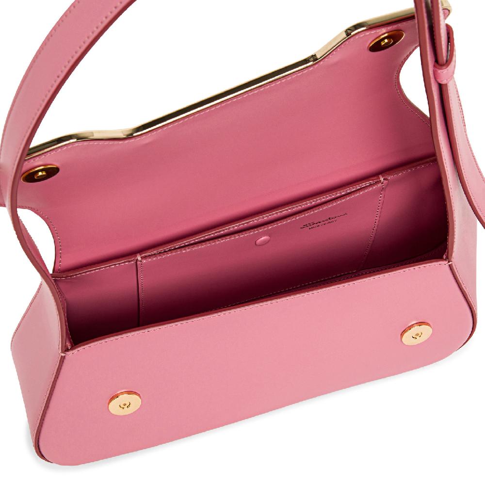 Santoni Borsa ThePluto in pelle rosa Fornitura limitata