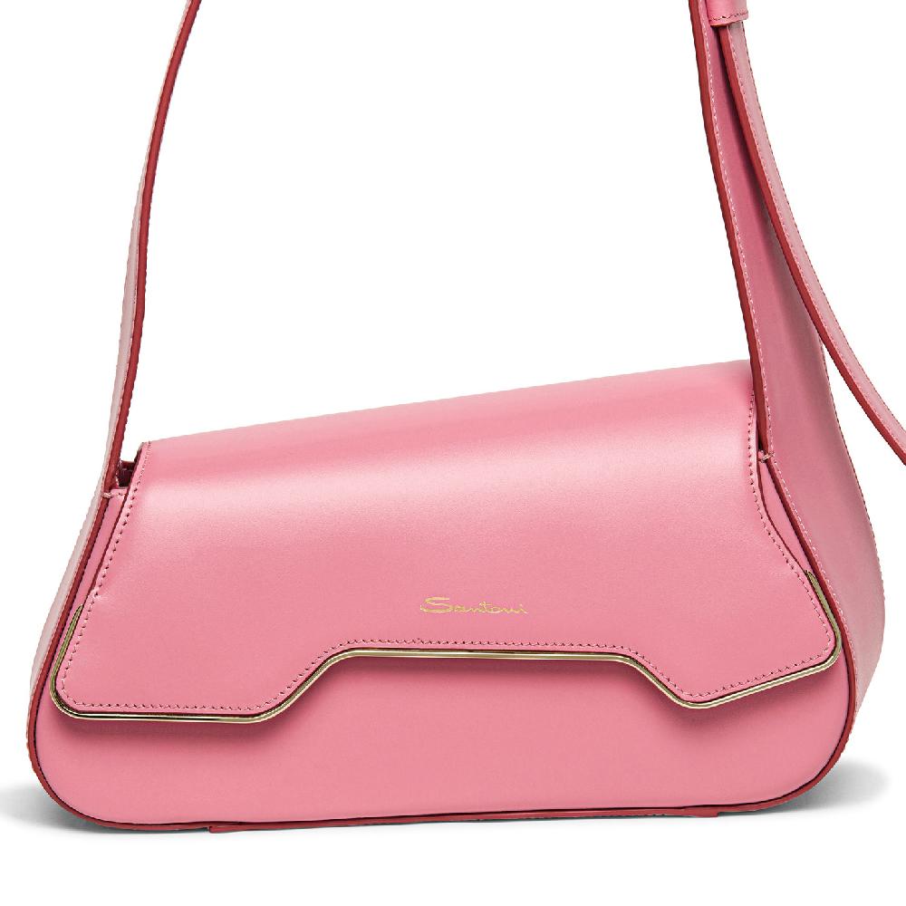 Santoni Borsa ThePluto in pelle rosa Fornitura limitata