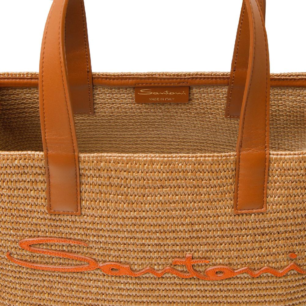 Santoni Borsa tote in rafia marrone I Più Venduti