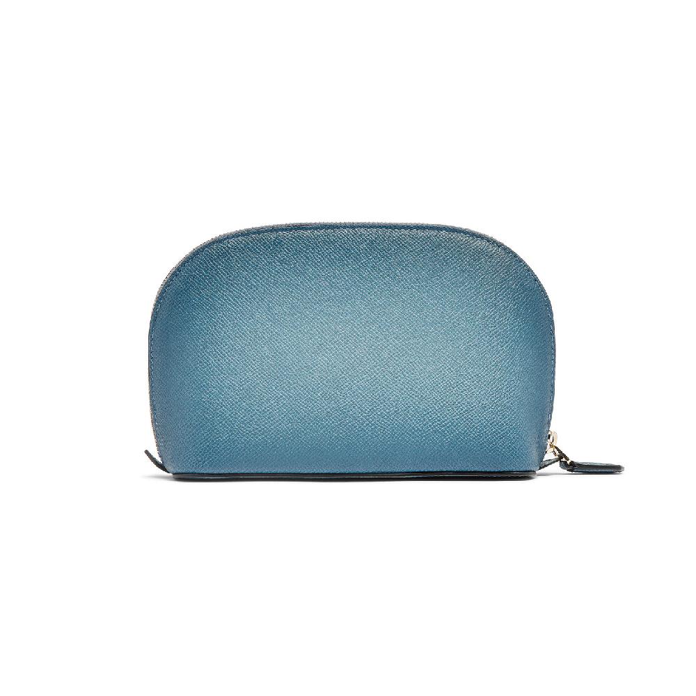 Santoni Pouch in Saffiano azzurro Italia