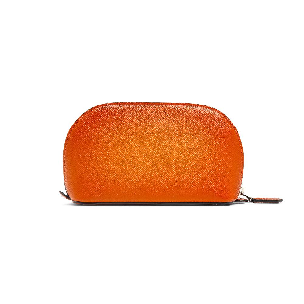 Santoni Pouch in Saffiano arancione In Linea