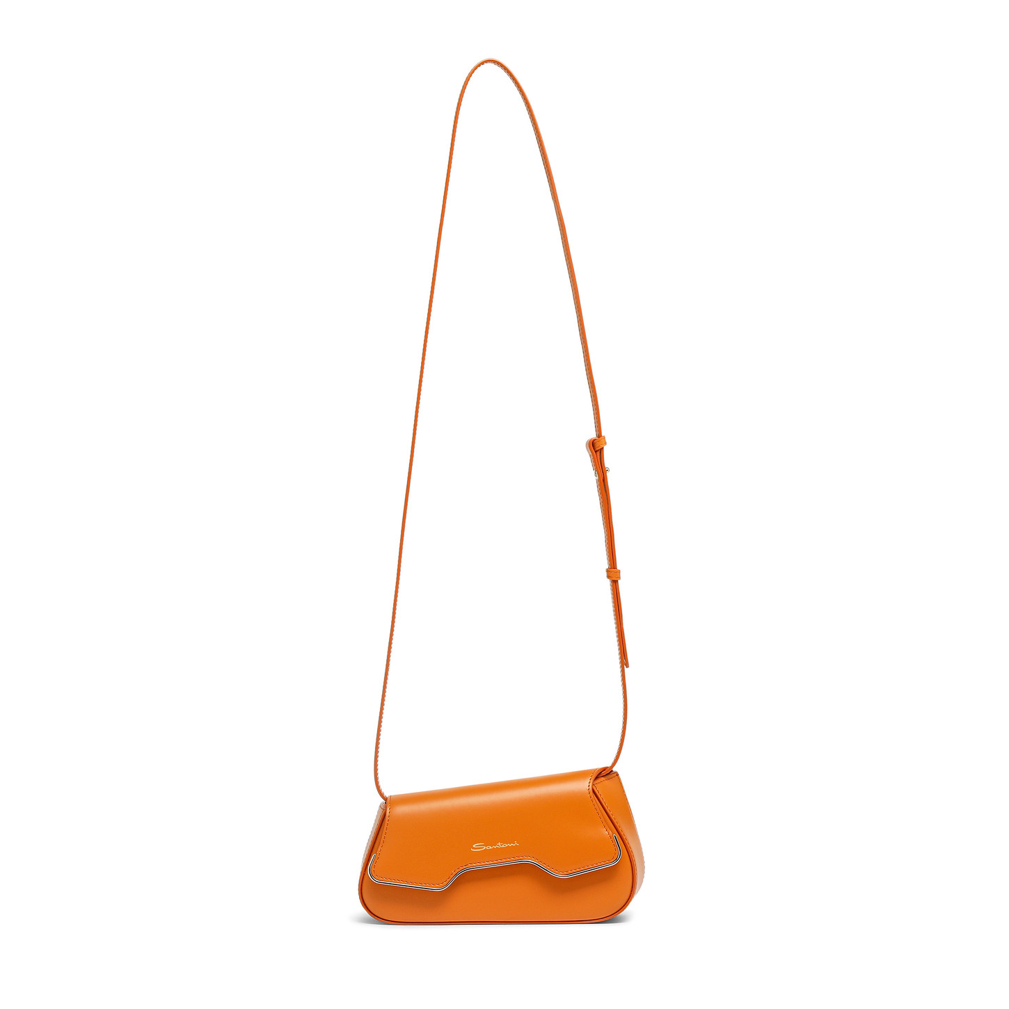 Santoni Borsa ThePluto a tracolla in pelle arancione Promozione