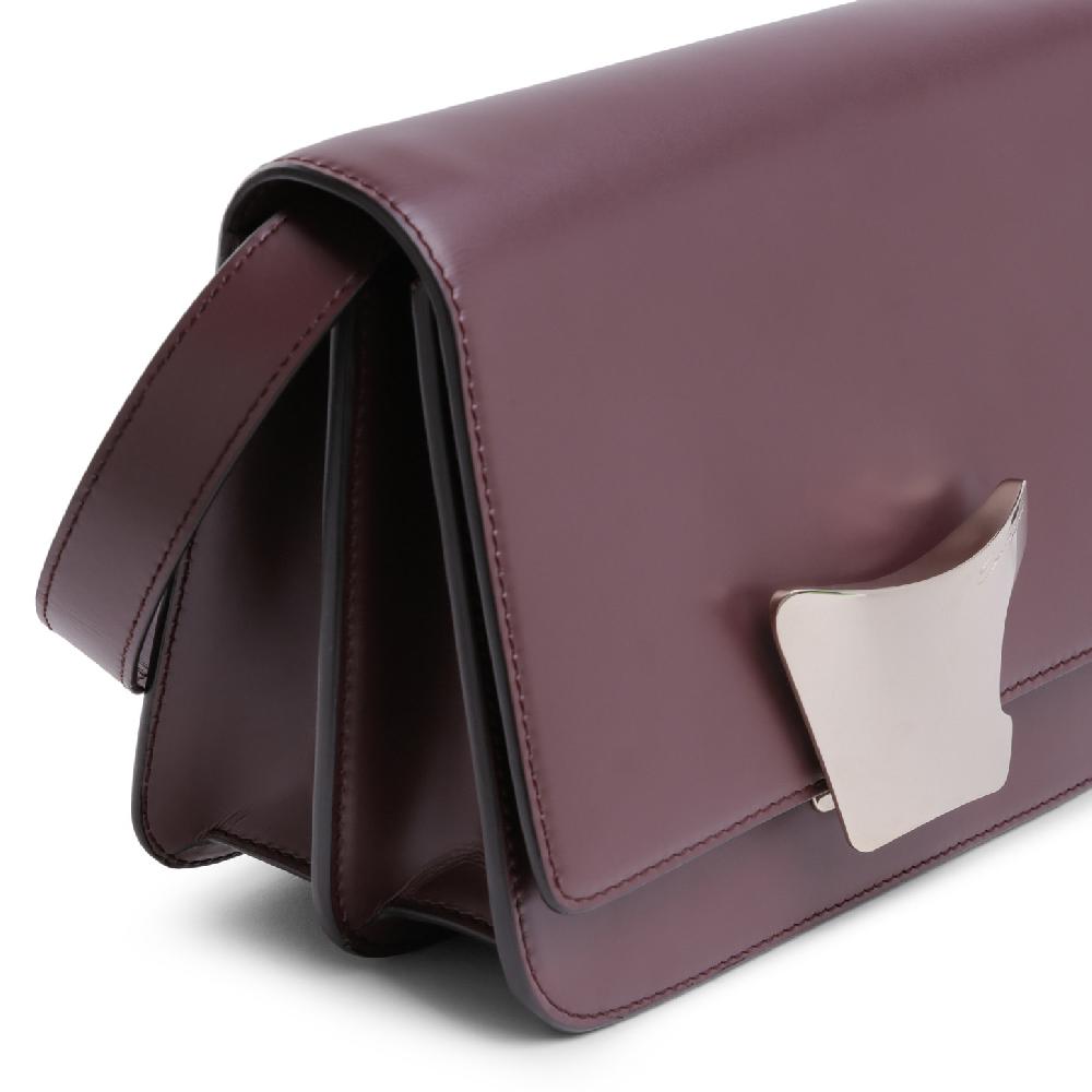 Santoni Borsa a tracolla in pelle bordeaux Prezzo Ridotto
