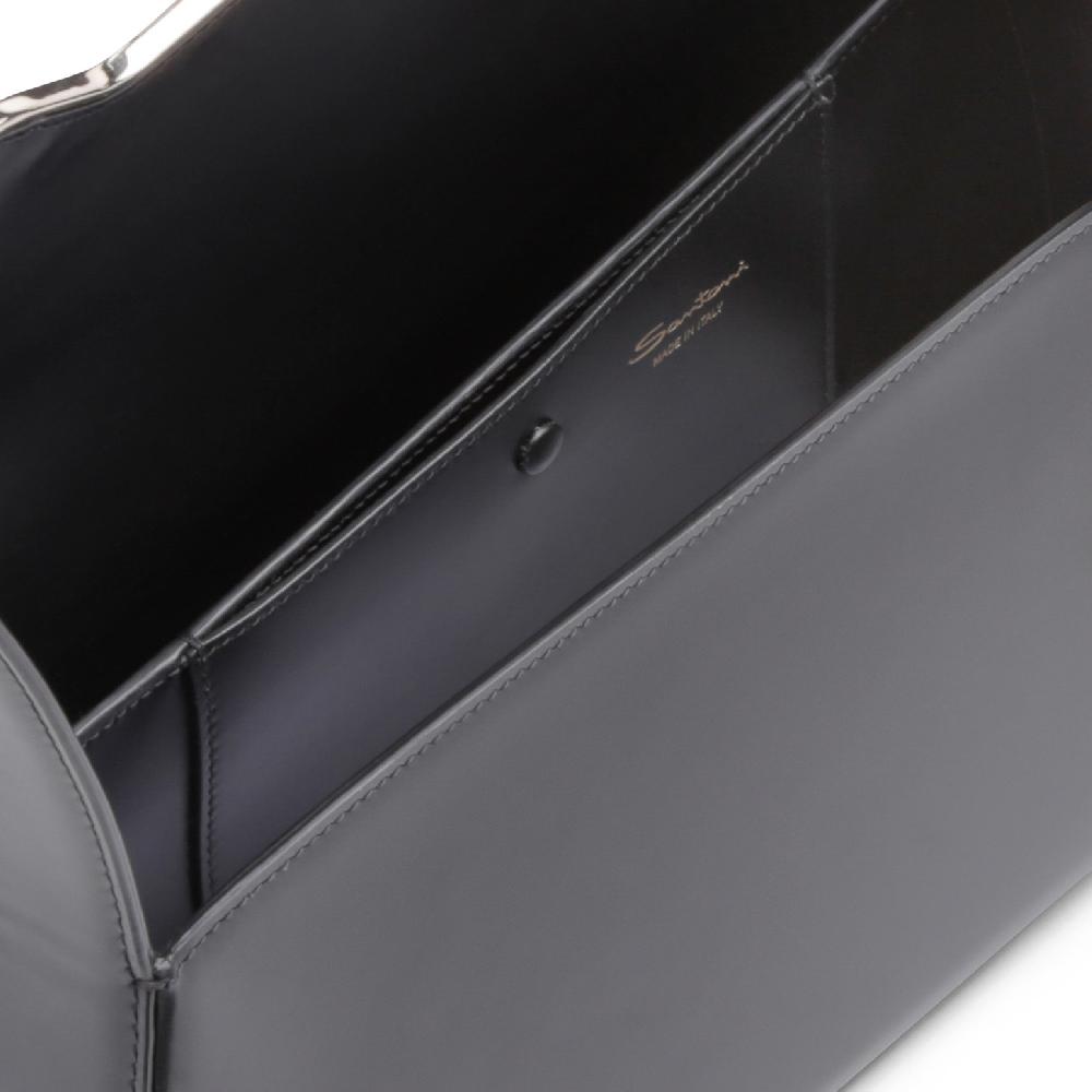 Santoni Borsa ThePluto in pelle nera Convenienza