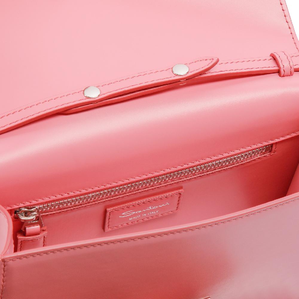 Santoni Borsa a tracolla in pelle rosa Novità