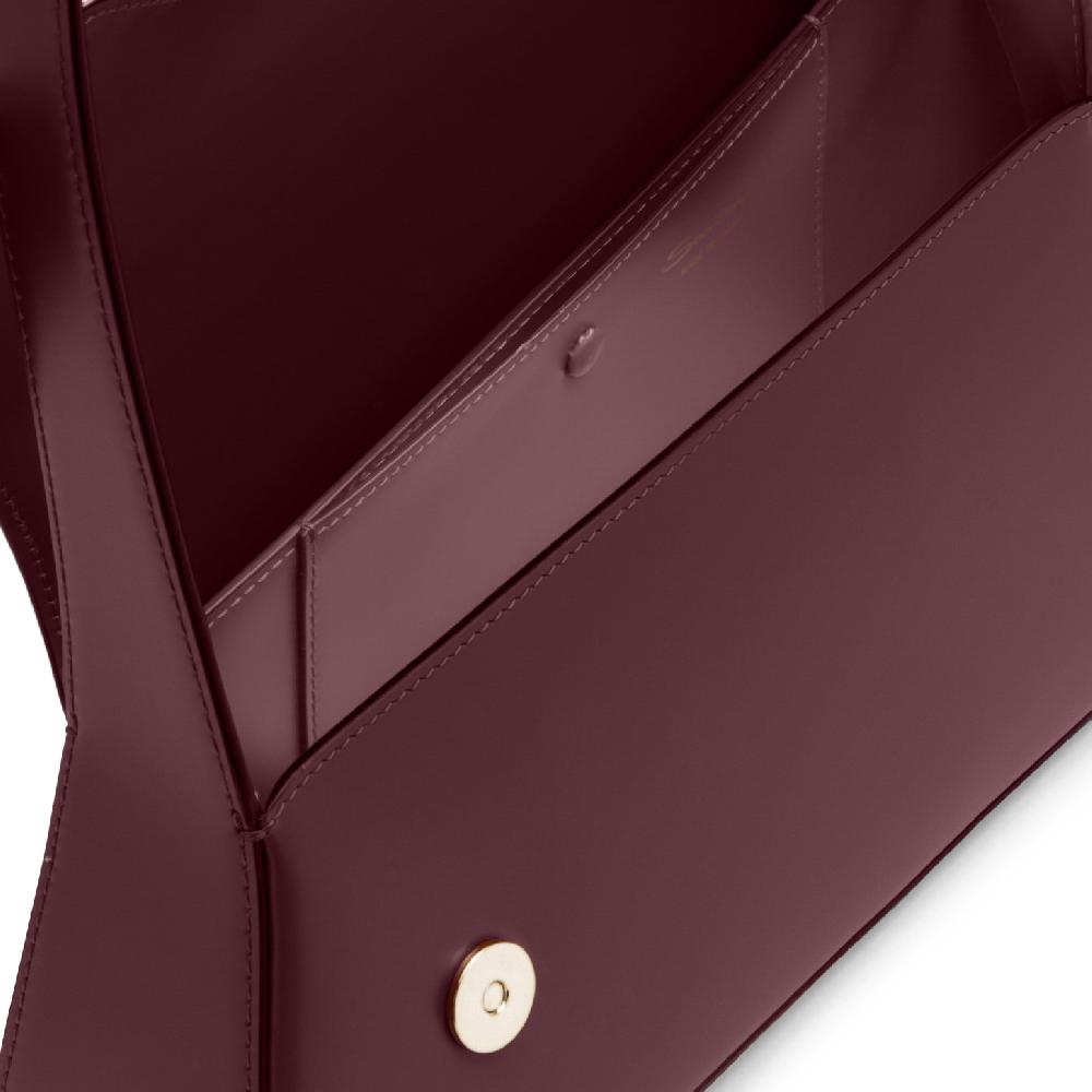 Santoni Borsa ThePluto in pelle bordeaux Sconto