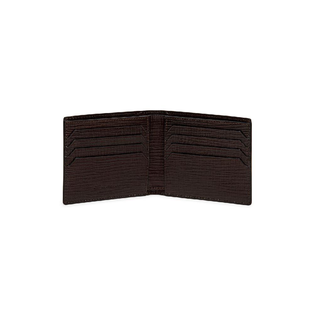 Santoni Portafoglio in pelle stampata marrone Offerta