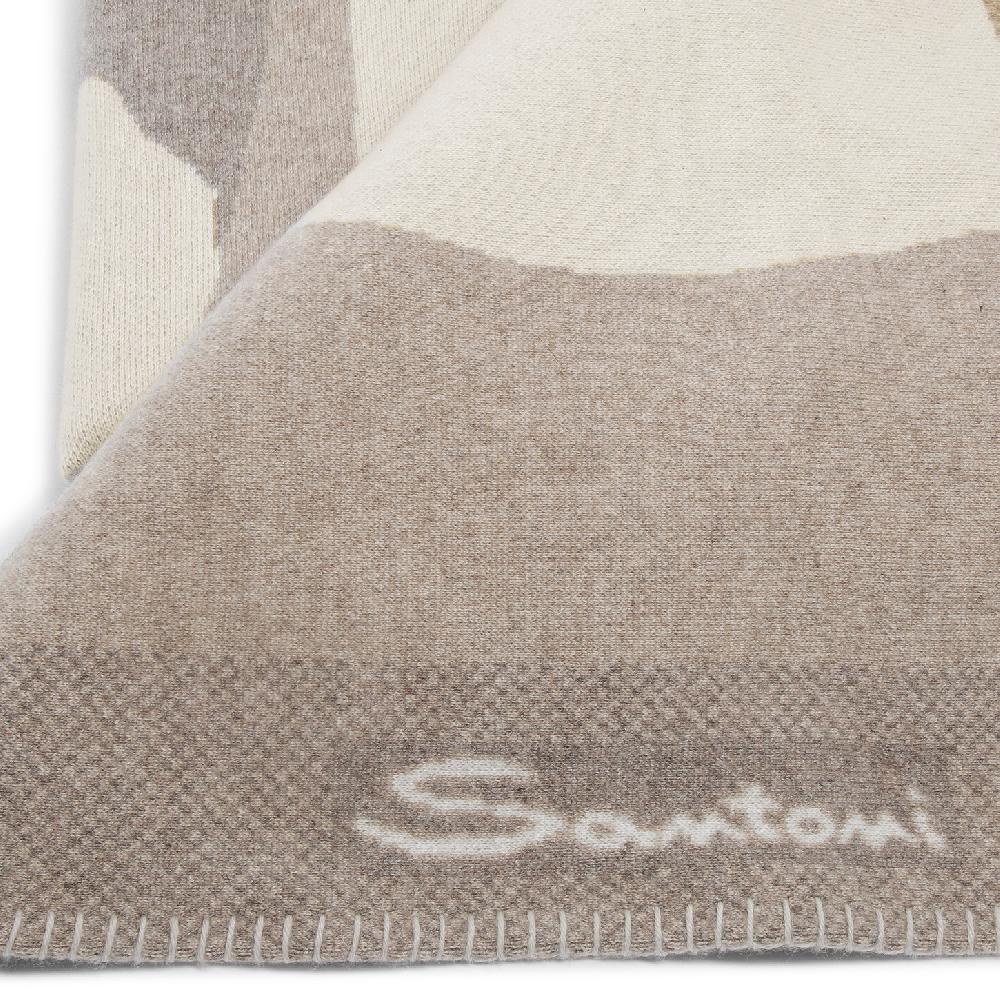 Santoni Coperta in cashmere beige Saldi