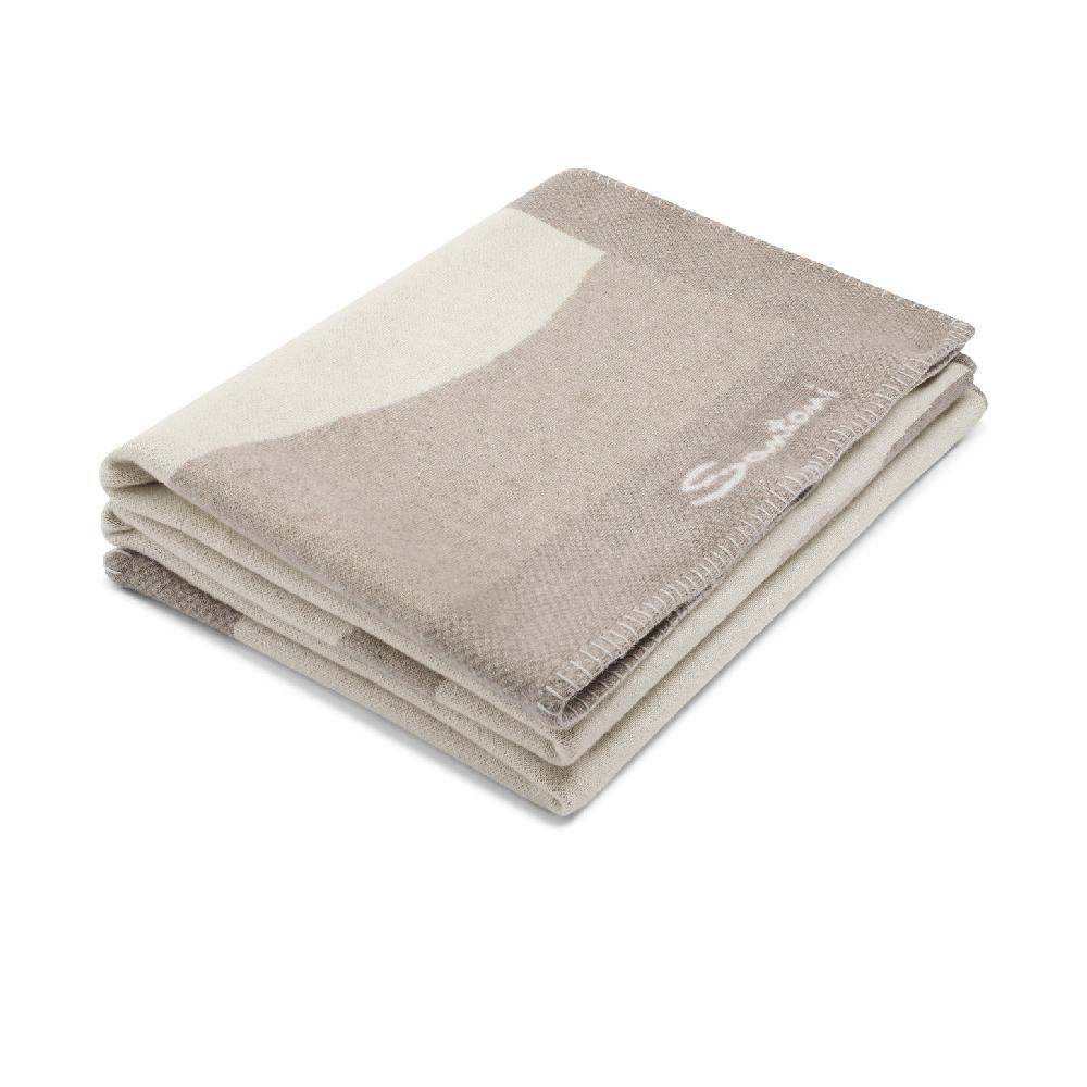 Santoni Coperta in cashmere beige Saldi