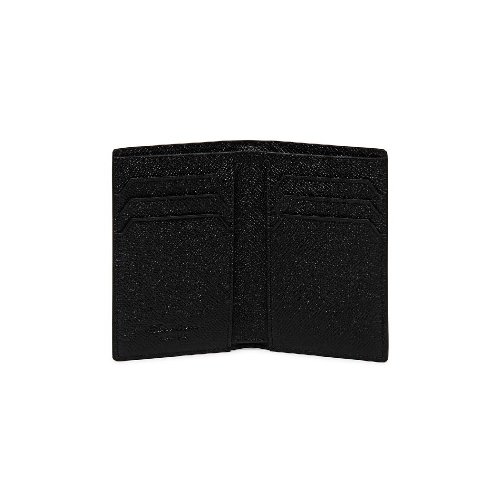 Santoni Portafoglio verticale in saffiano nero I Più Venduti