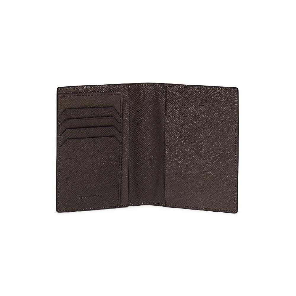 Santoni Custodia per passaporto in saffiano beige Vendite Flash