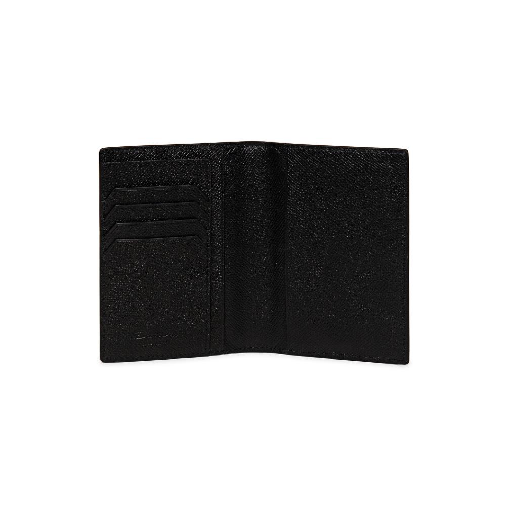 Santoni Custodia per passaporto in saffiano nero Negozio
