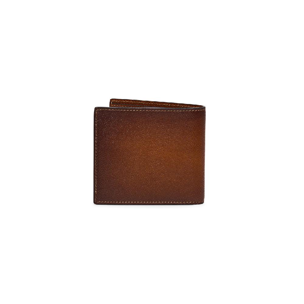 Santoni Portafoglio in saffiano marrone Nuovo