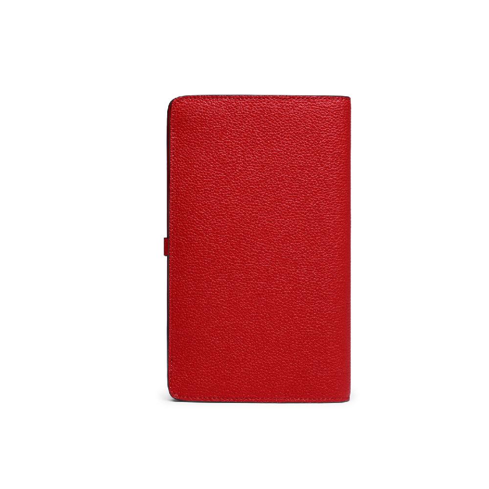 Santoni Porta documenti in pelle rossa Qualità