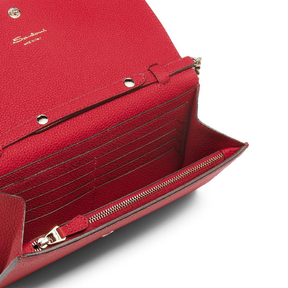 Santoni Borsa a tracolla in pelle rossa Affare Del Giorno