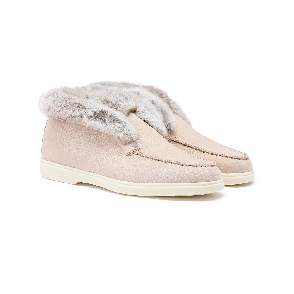 Santoni Stivaletto desert da donna in nabuk rosa Presa