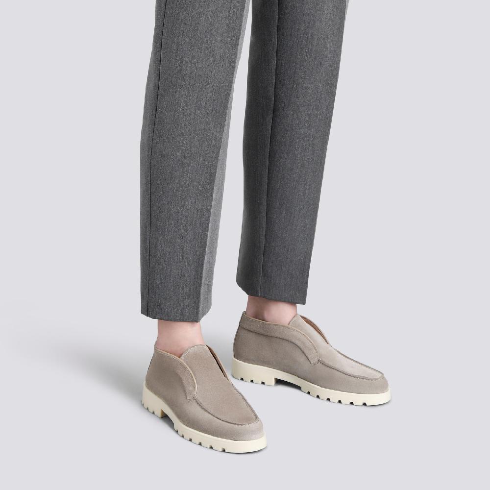 Santoni Stivaletto desert da donna in suede tortora Offerta