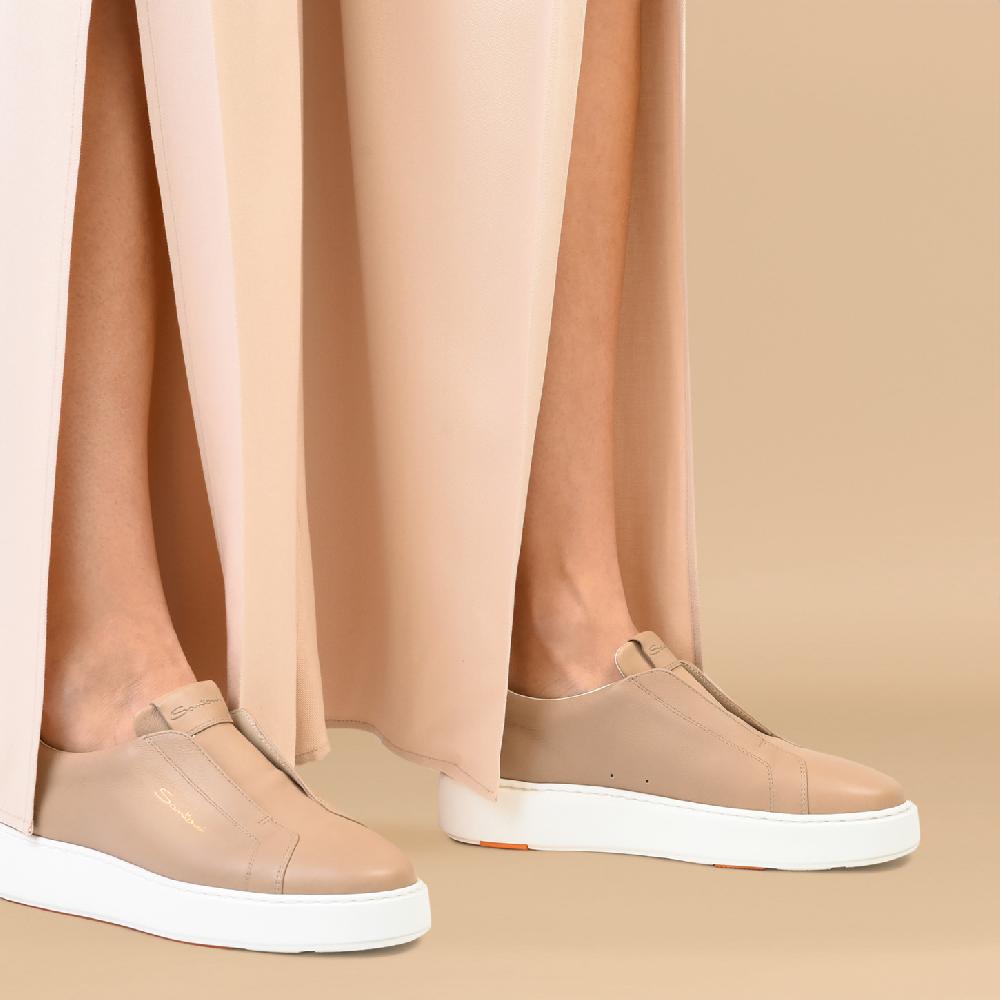 Santoni Sneaker slip-on da donna in pelle rosa Online