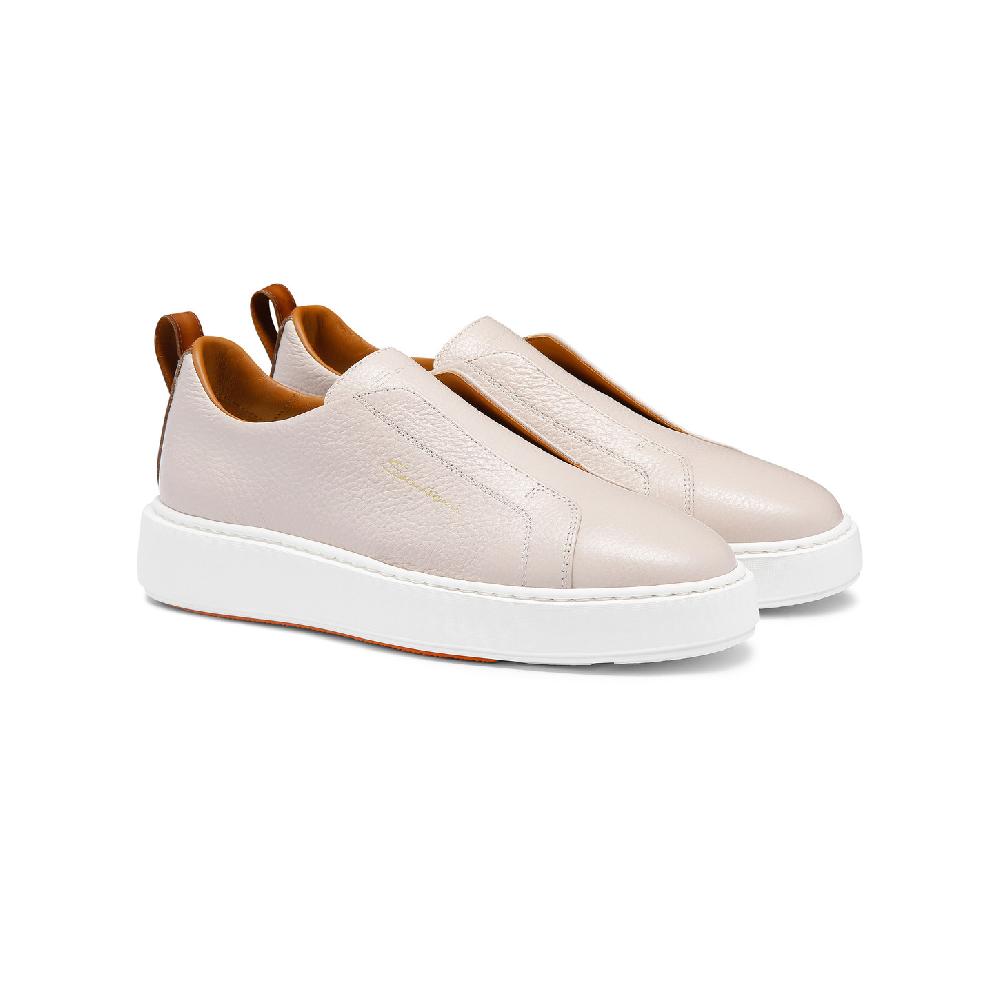 Santoni Sneaker slip-on da donna in pelle bottalata nude Outlet
