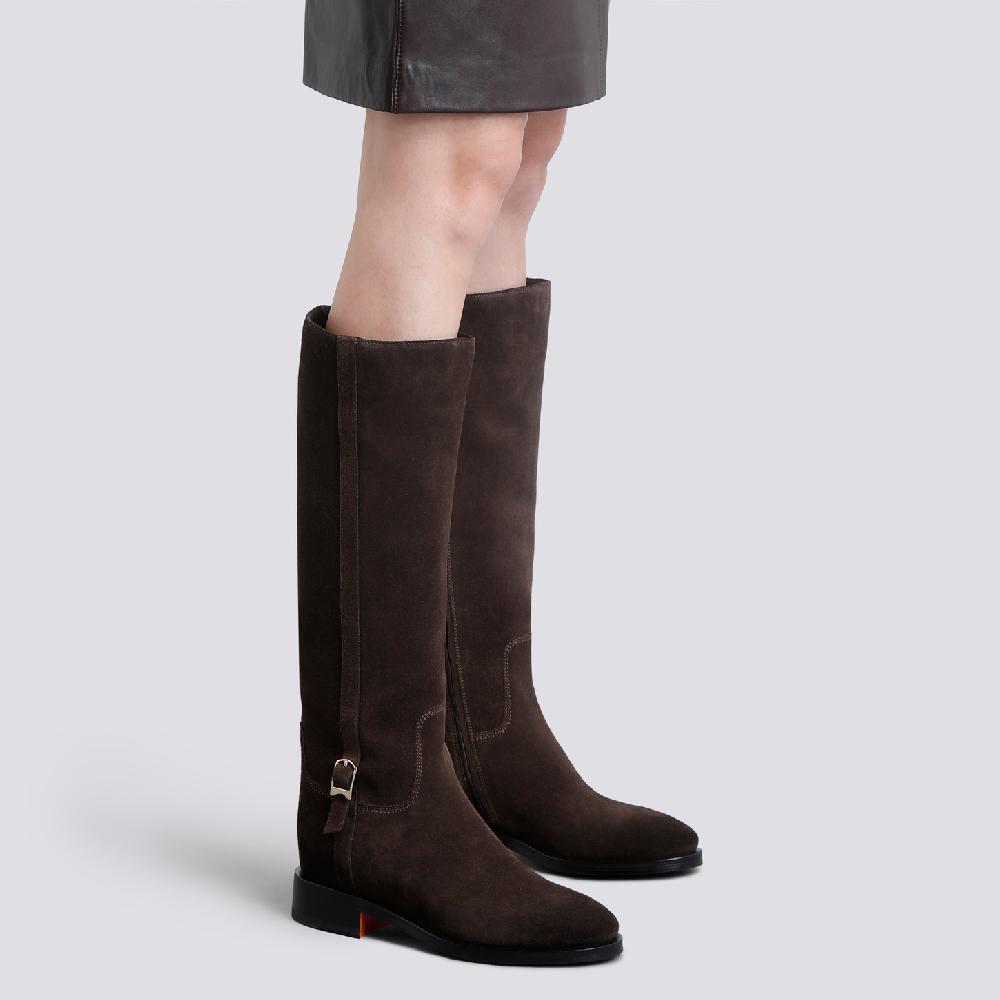 Santoni Stivale da donna in suede testa di moro Hotsell