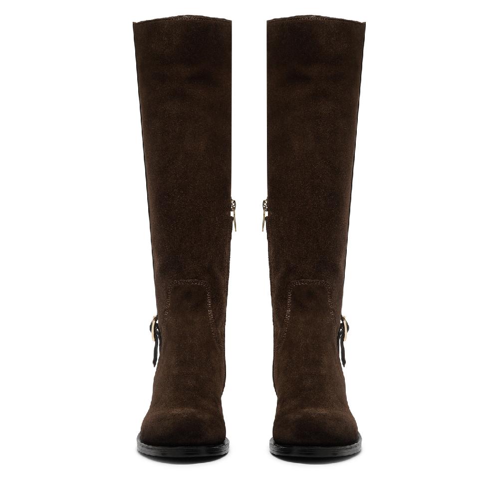 Santoni Stivale da donna in suede testa di moro Hotsell
