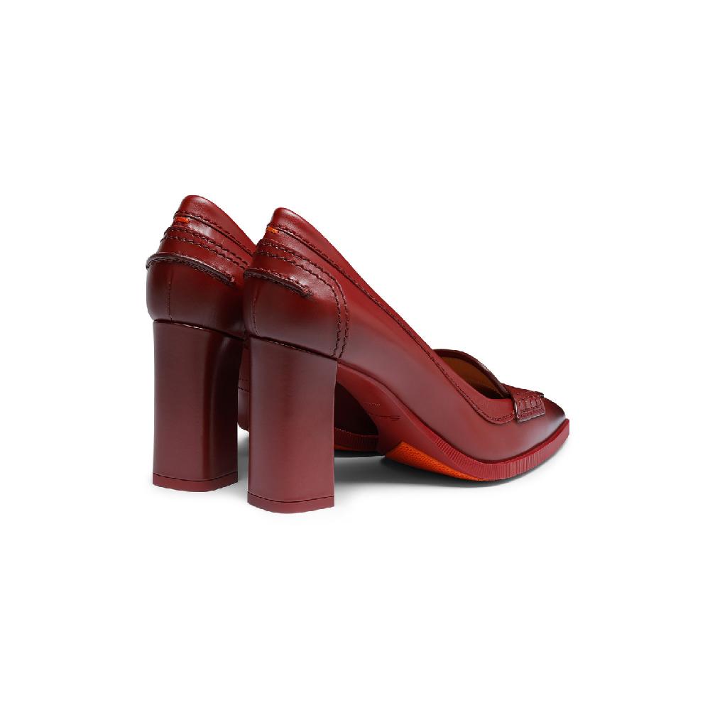Santoni Décolletés tacco alto da donna in pelle rossa Vendita Economica