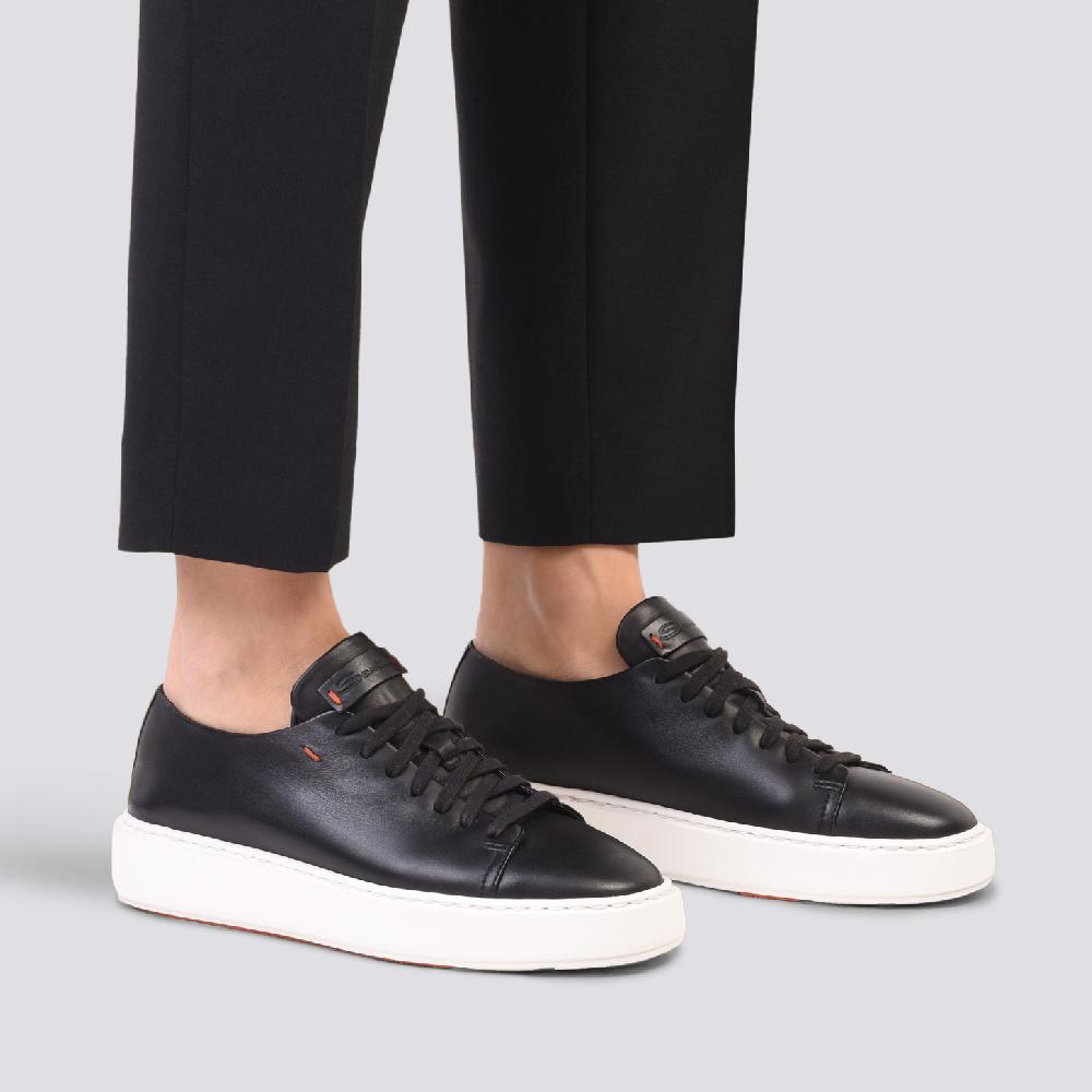 Santoni Sneaker da donna in pelle nera Vendite Flash