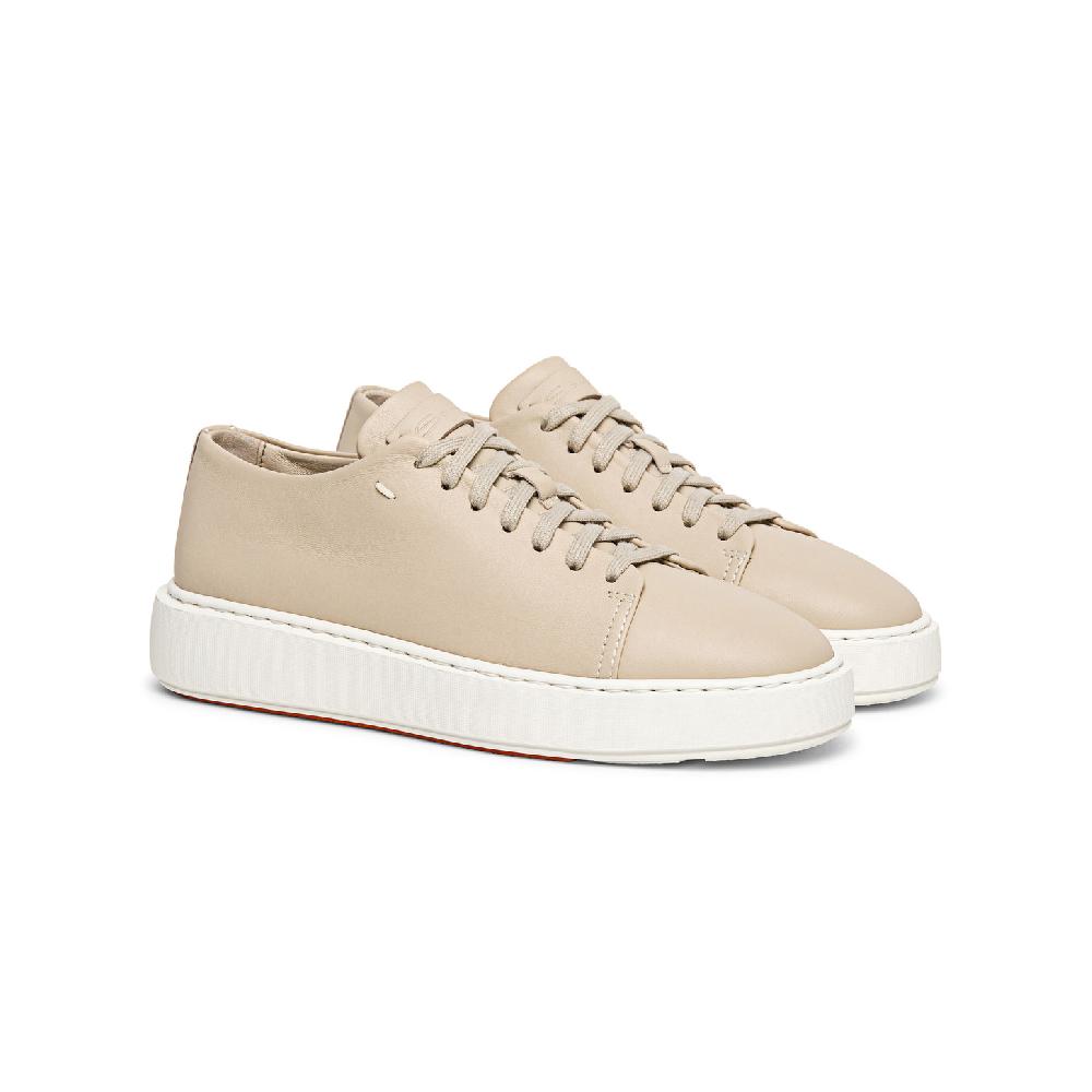 Santoni Sneaker da donna in pelle beige Negozio