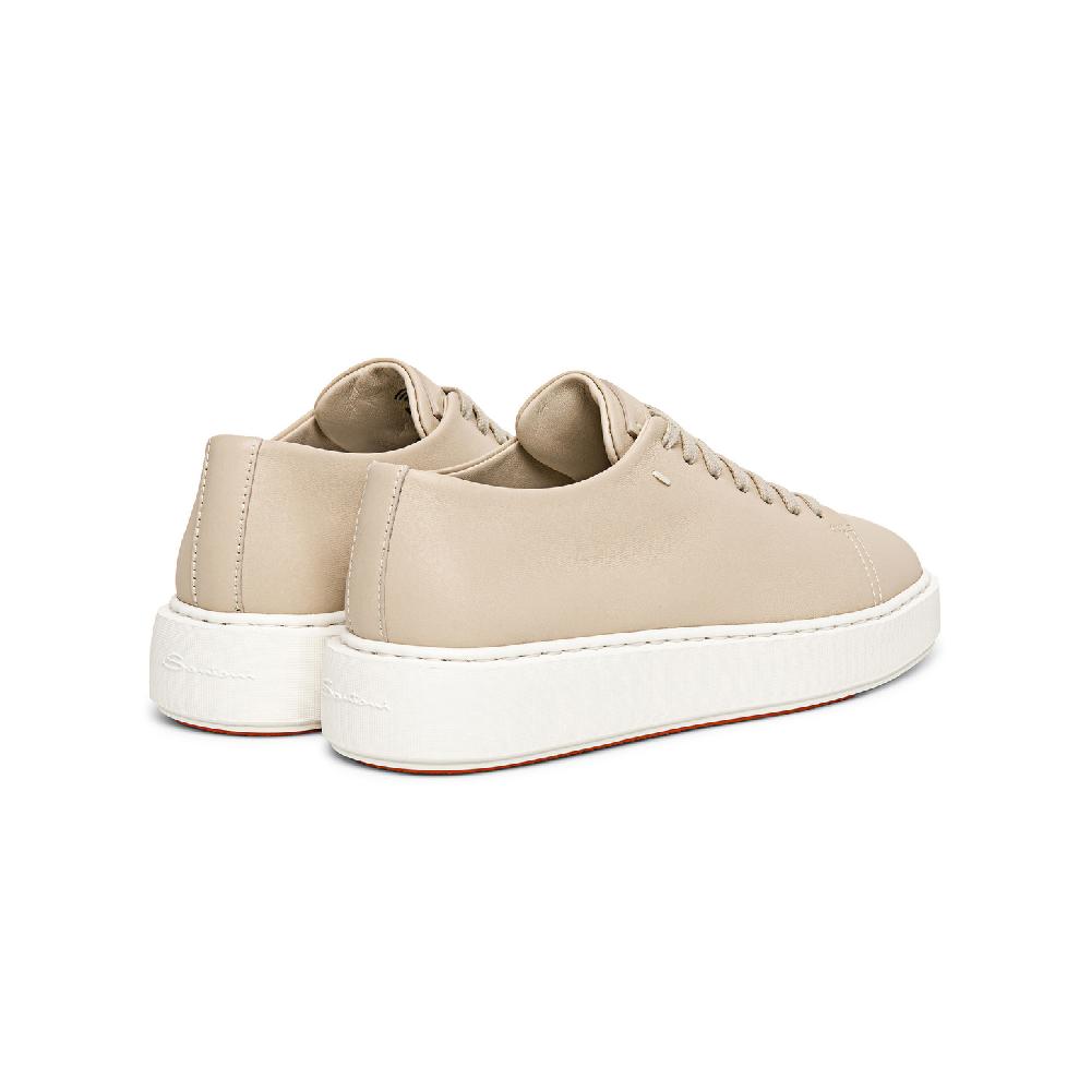Santoni Sneaker da donna in pelle beige Negozio