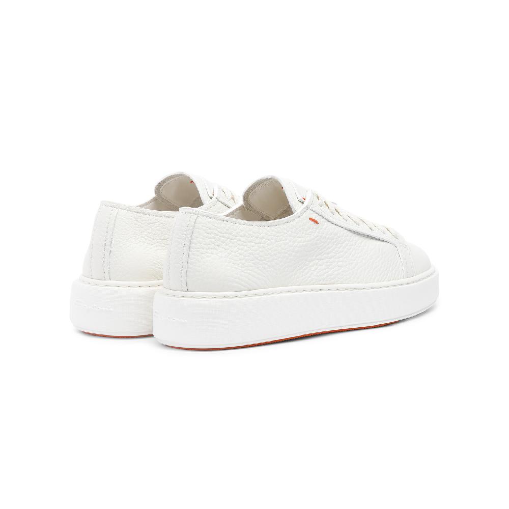 Santoni Sneaker da donna in pelle bottalata bianca In Saldo