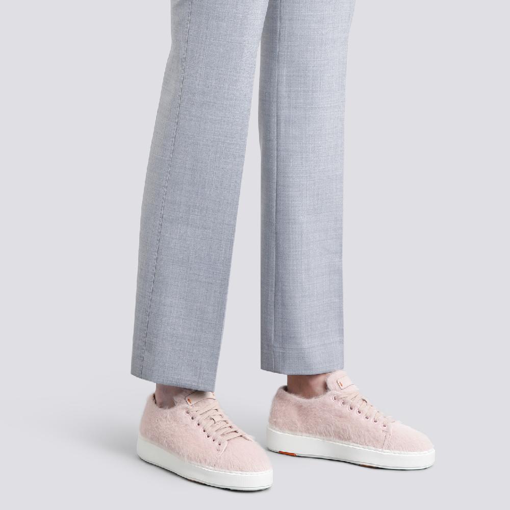 Santoni Sneaker da donna in lana rosa Nuova