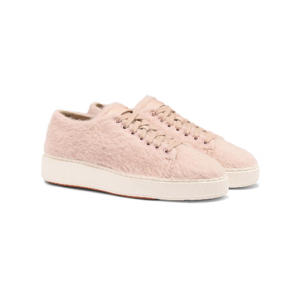 Santoni Sneaker da donna in lana rosa Nuova