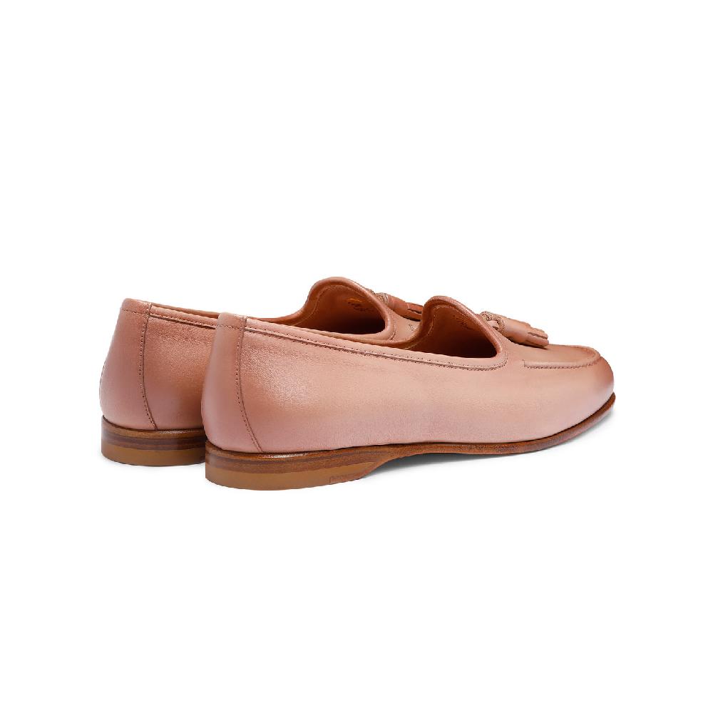 Santoni Mocassino Andrea con nappe da donna in pelle rosa 2025
