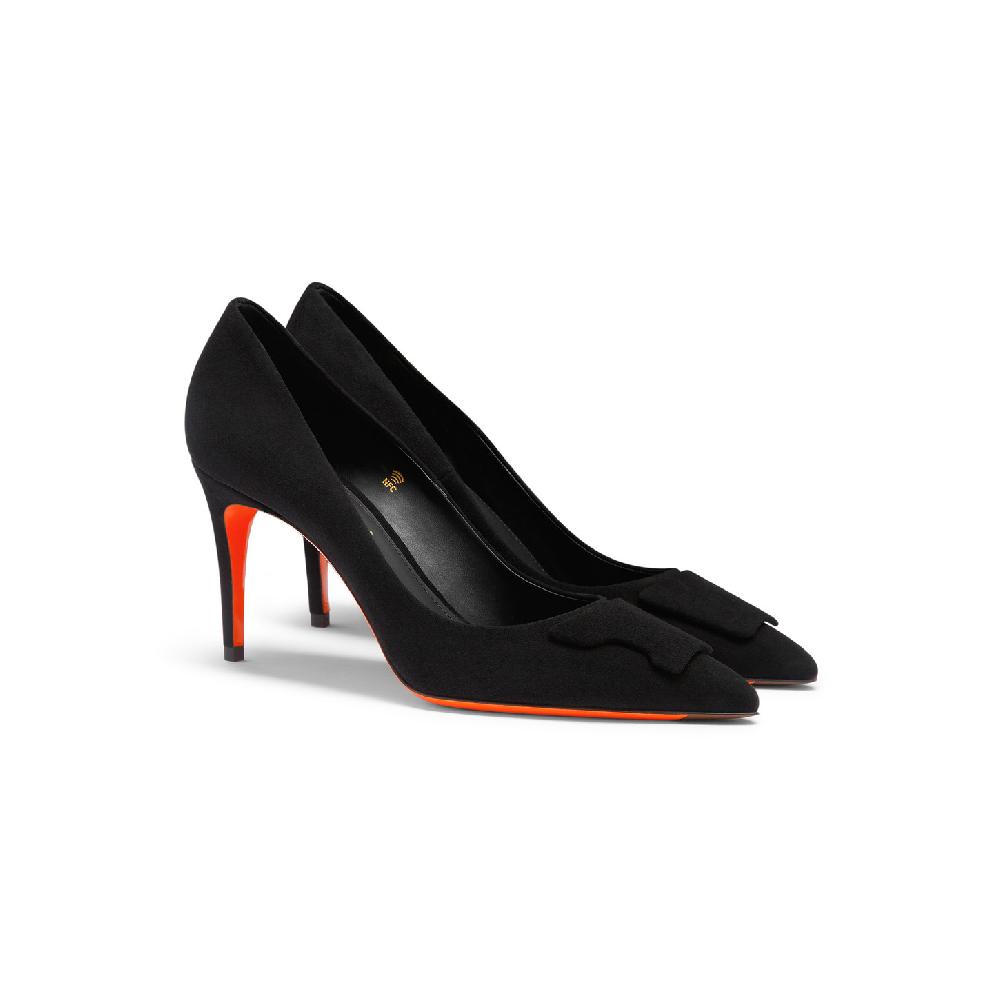 Santoni Décolletés tacco alto Santoni Sibille da donna in suede nero Vendita