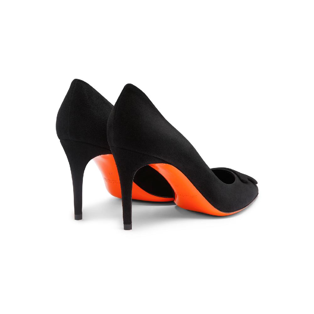 Santoni Décolletés tacco alto Santoni Sibille da donna in suede nero Vendita
