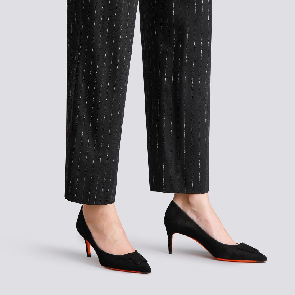 Santoni Décolletés tacco medio Santoni Sibille da donna in suede nero Pezzi Unici